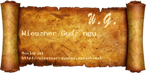 Wieszner Gyöngy névjegykártya